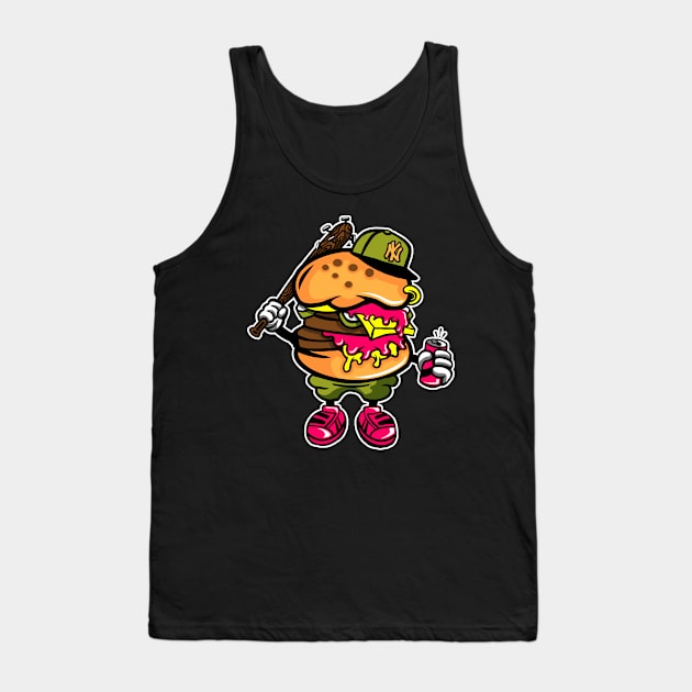 Burger Bastard Tank Top by roachgraphic